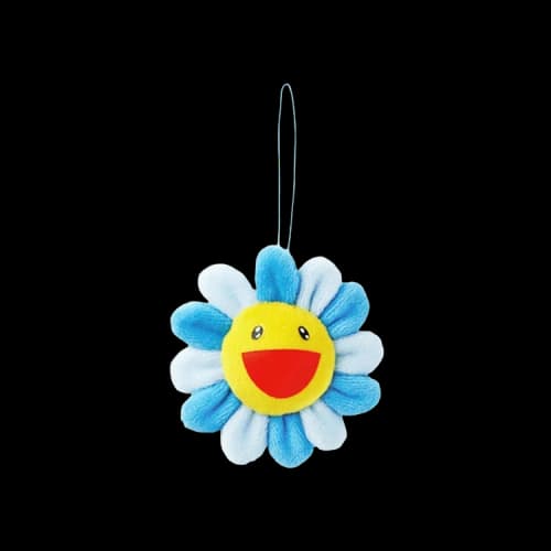 Takashi Murakami Plush Flower Pin Keychain 'Blue'