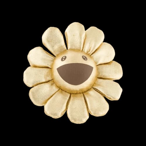 Takashi Murakami Plush Flower Pin Keychain 'Gold'