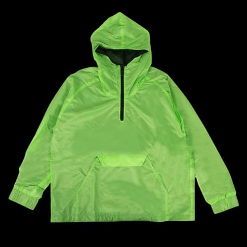 Rhude Quarter Zip Hooded Jacket 'Neon Green'