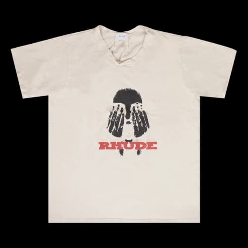 Rhude Hands On Fire T-Shirt 'White'