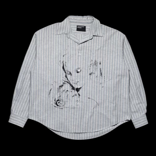 Enfants Riches Déprimés Repaired Everyday Shirt Mother With Child 'Green/White Stripe'