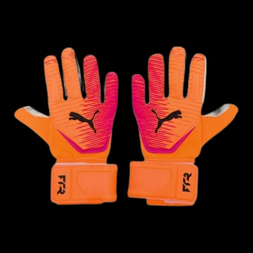 PUMA Fabric, Latex, Artificial Leather Sports Gloves Unisex Orange