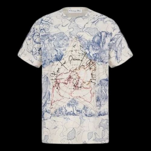 DIOR Around The World Cotton And Linen Blend For Blue