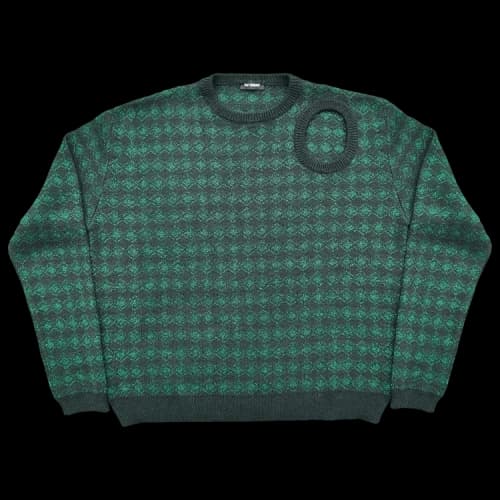 Raf Simons Cut Out Hole Sweater 'Green'