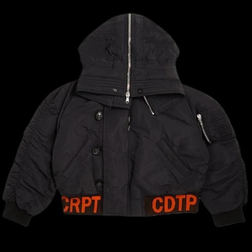 Raf Simons x Sterling Ruby Pre-Owned Cropped Bomber 'Black'