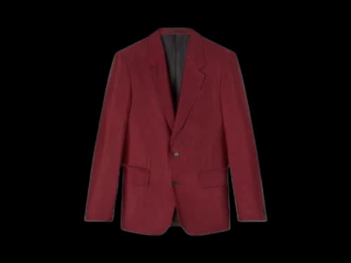 Versace Silk Suit Blazer Formal Jacket Bordeaux Red