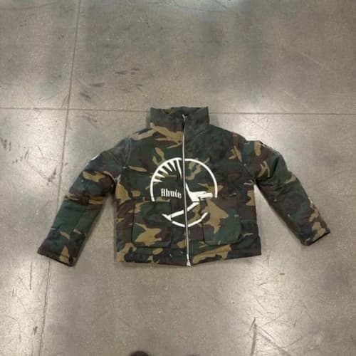 Rhude Puffer Coat Camo