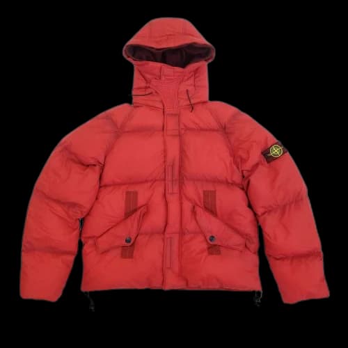 Stone Island Garment Dyed Down Jacket 'Red'