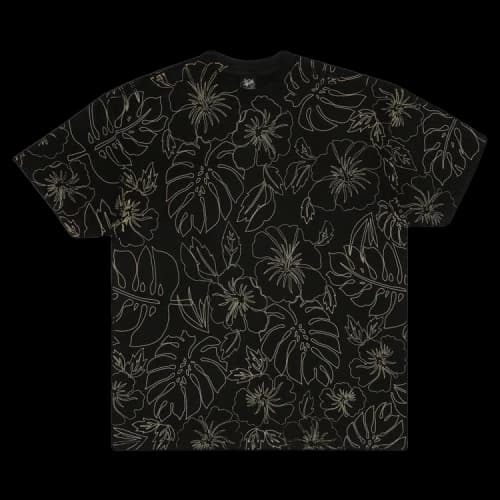Stussy Gear Hawaiian Flower Tee 'Black/Gold'