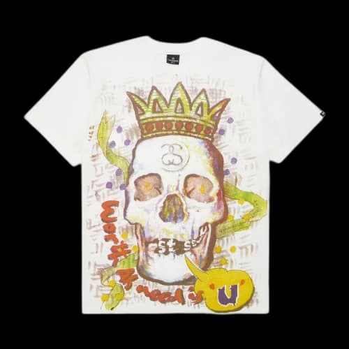 Stussy Custom Made Ghariokwu Lemi Skull Tee 'White'