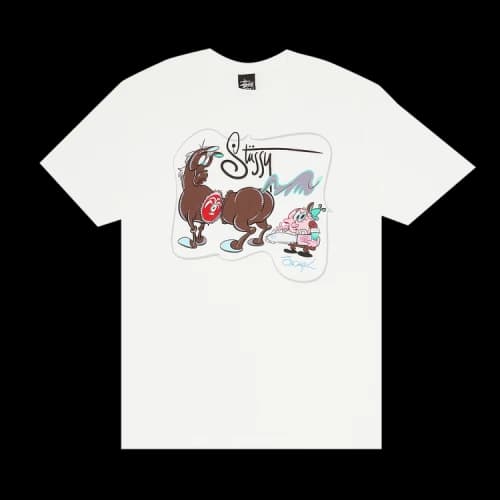 Stussy Horse Chainsaw Tee 'White'