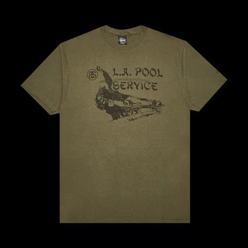 Stussy LA Pool Service Tee 'Green'
