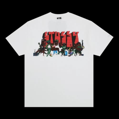 Stussy Majestic Emerald Killers Tee 'White'
