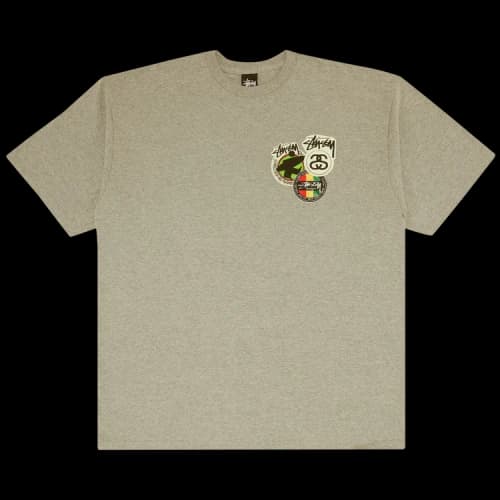Stussy Surfman For Jah Irie Tee 'Grey Heather'