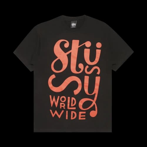 Stussy Worldwide Block Tee 'Black'