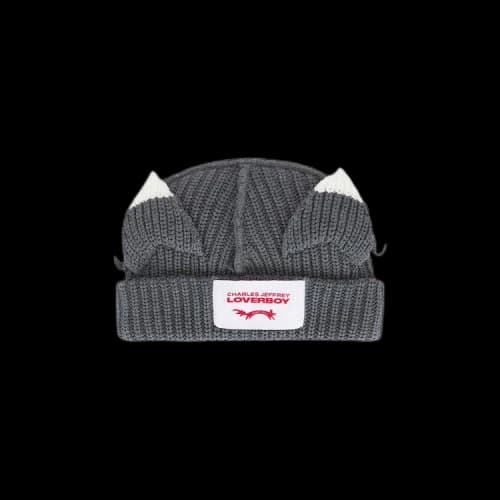 Charles Jeffrey Loverboy Chunky Ears Beanie 'Racoon Grey'