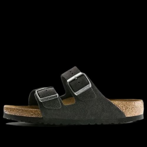Birkenstock Arizona Soft Footbed Suede Leather Narrow Fit Sandals 'Velvet Gray'