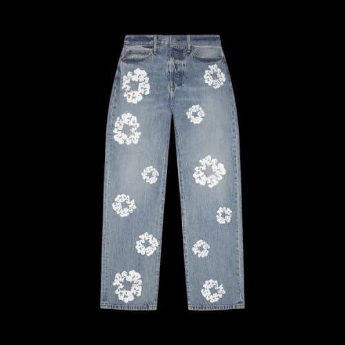Denim Tears Baggy Cotton Wreath Denim Pant 'Light Wash'