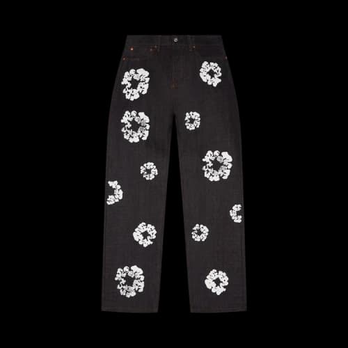 Denim Tears Baggy Cotton Wreath Denim Pant 'Selvedge'