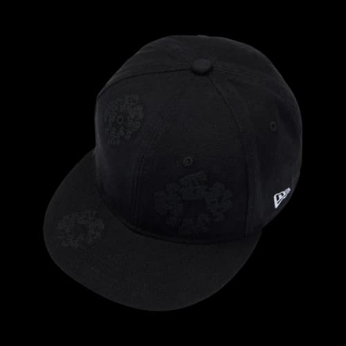 Denim Tears x New Era Mono Wreath Canvas Fitted 'Black'
