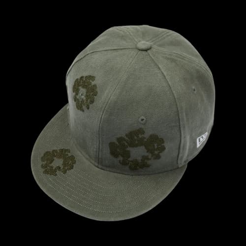 Denim Tears x New Era Mono Wreath Canvas Fitted 'Green'