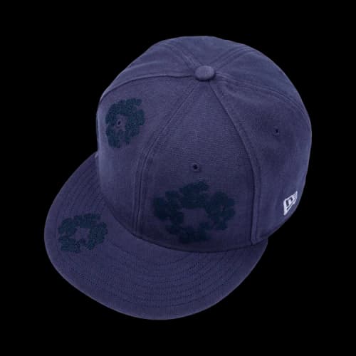 Denim Tears x New Era Mono Wreath Canvas Fitted 'Indigo'