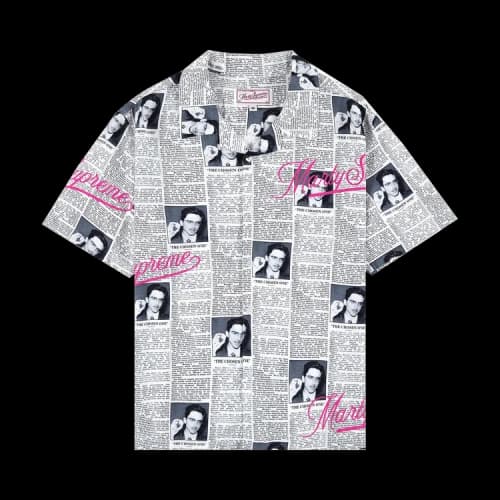 GOLF WANG x Marty Supreme Newspaper Rayon Button Up 'White'