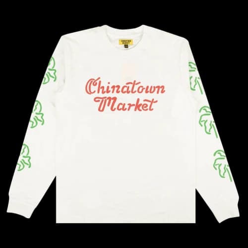 Chinatown Market Long-Sleeve Palm Tree T-Shirt 'White'
