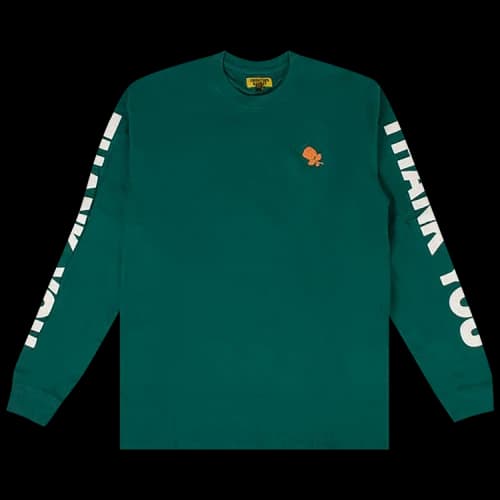 Chinatown Market Thank You Long-Sleeve T-Shirt 'Green'
