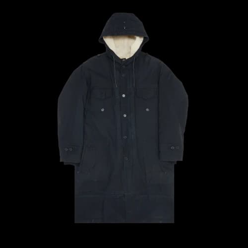 Vintage Helmut Lang German Army Parka Coat 'Black'