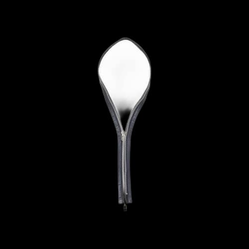 Vintage Helmut Lang Double Zip Necklace Bondage Tie 'Blue'