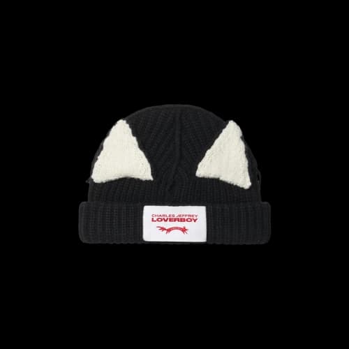 Charles Jeffrey Loverboy Chunky Ears Beanie 'Black/White'