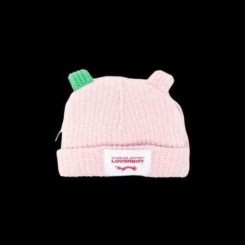 Charles Jeffrey Loverboy Chunky Rabbit Beanie 'Pink/Green'