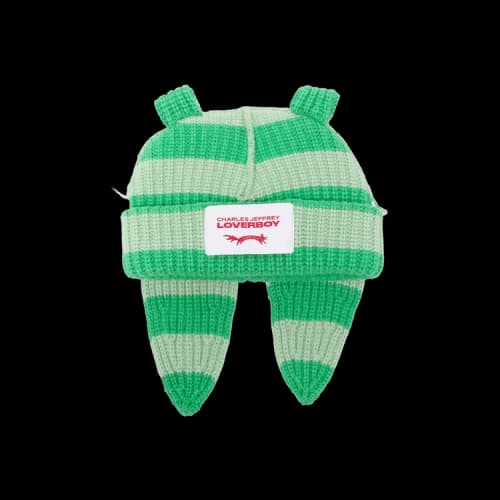 Charles Jeffrey Loverboy Chunky Rabbit Beanie 'Green'