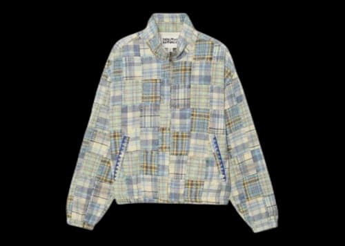 Bad Bunny x Zara Relaxed Fit Plaid Patchwork Jacket Multicolored