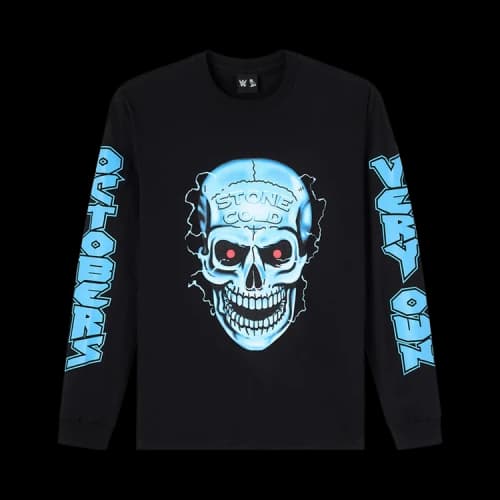 OVO x WWE Stone Cold Long-Sleeve Tee 'Black'