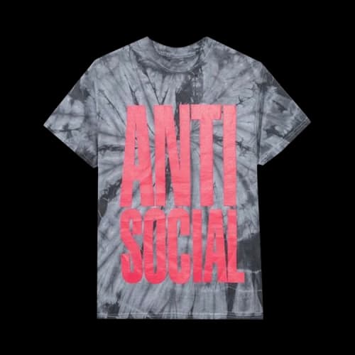 Anti Social Social Club Heatwave Tee 'Black Tie Dye'