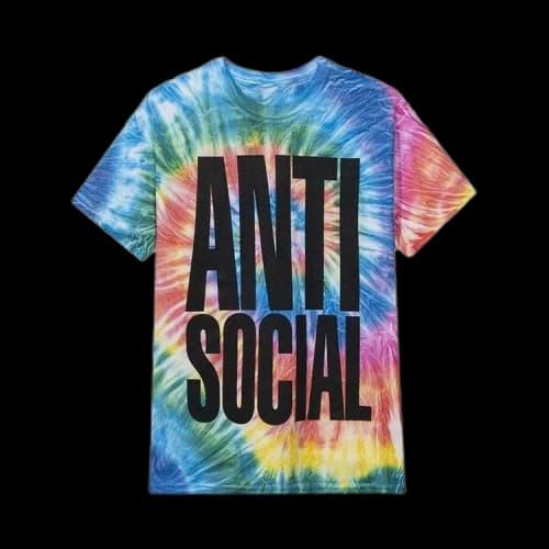 Anti Social Social Club Heatwave Tee 'Rainbow Tie Dye'