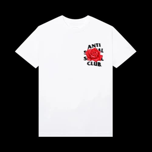 Anti Social Social Club Roses Are Red Tee 'White'