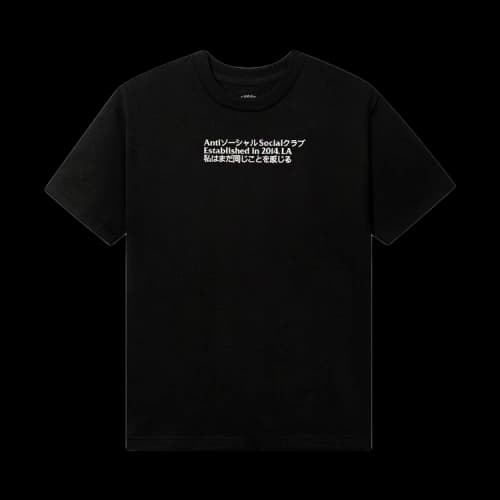 Anti Social Social Club Temporary Memory Pink Tee 'Black'