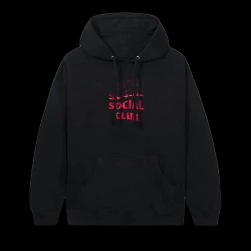 Anti Social Social Club A Fire Inside Hoodie 'Black/Pink Flame'