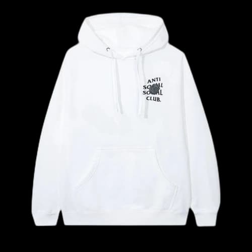 Anti Social Social Club Bat Emoji Hoodie 'White'