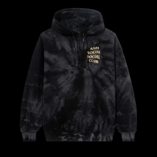 Anti Social Social Club Effectionate Hoodie 'Black Tie Dye'