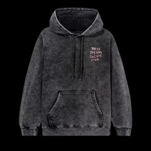 Anti Social Social Club Fall Through The Cracks Washed Hoodie 'Black'