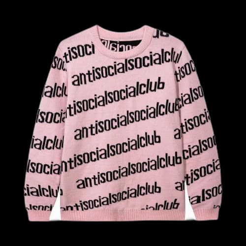 Anti Social Social Club In The Loop Knit Crewneck 'Pink'