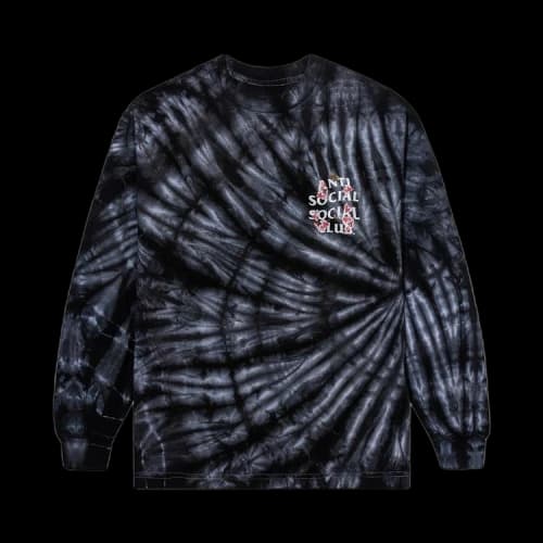 Anti Social Social Club Kkoch Wifi Tie Dye Long-Sleeve 'Black'