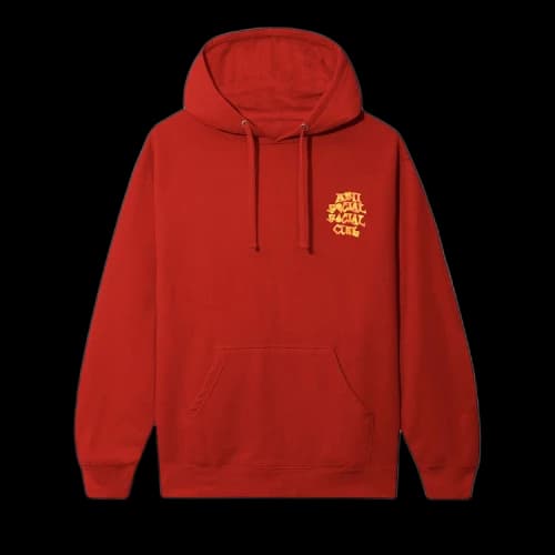 Anti Social Social Club Low Brow Premium Hoodie 'Red'