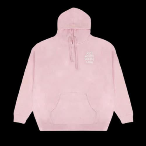 Anti Social Social Club Logo Hooded Sweatshirt 'Pink'