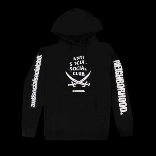 Anti Social Social Club x Neighborhood 6IX Hooded Sweatshirt 'Black'