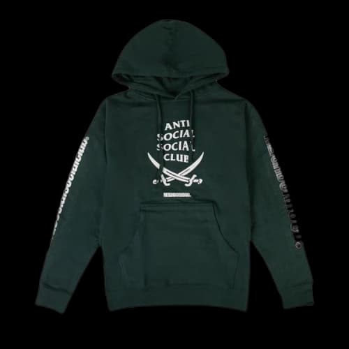 Anti Social Social Club x Neighborhood 6IX Hooded Sweatshirt 'Green'